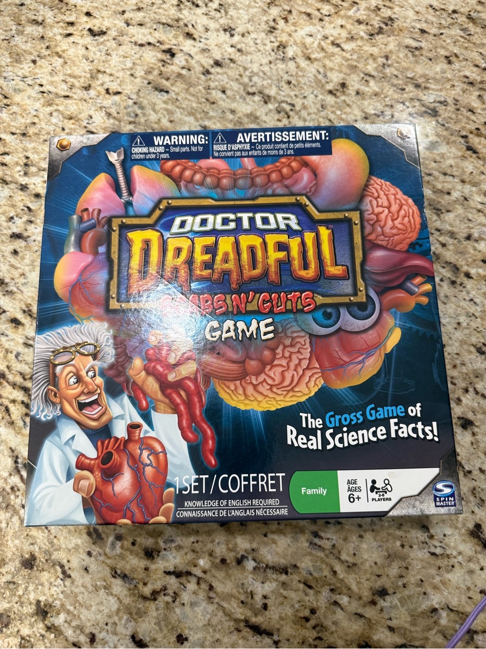NIB Doctor Dreadful Scabs N’ Guts Board Game Gross Game of Real Science Facts